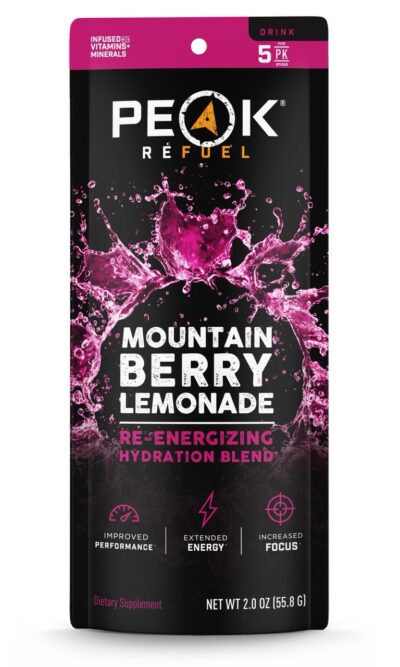 Peak Mountain Berry Lemonade Re-Energizing Drink Sticks (10 Pack Units)
